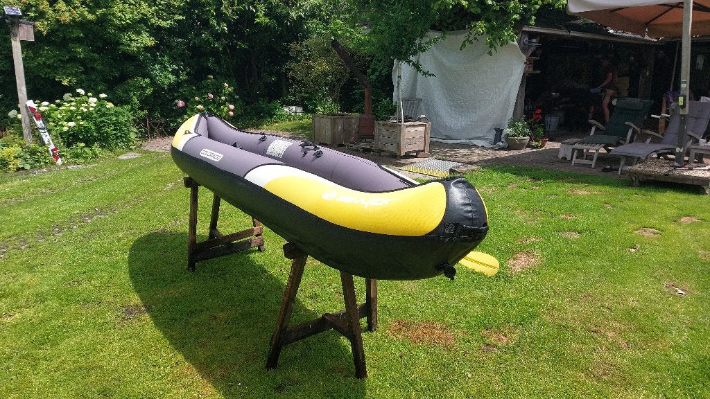 Sevylor Kano opblaasbaar Colorado Kit, Watersport en Boten, Kano's, Zo goed als nieuw, Kajak, Twee personen, Opblaasbaar, Met peddels
