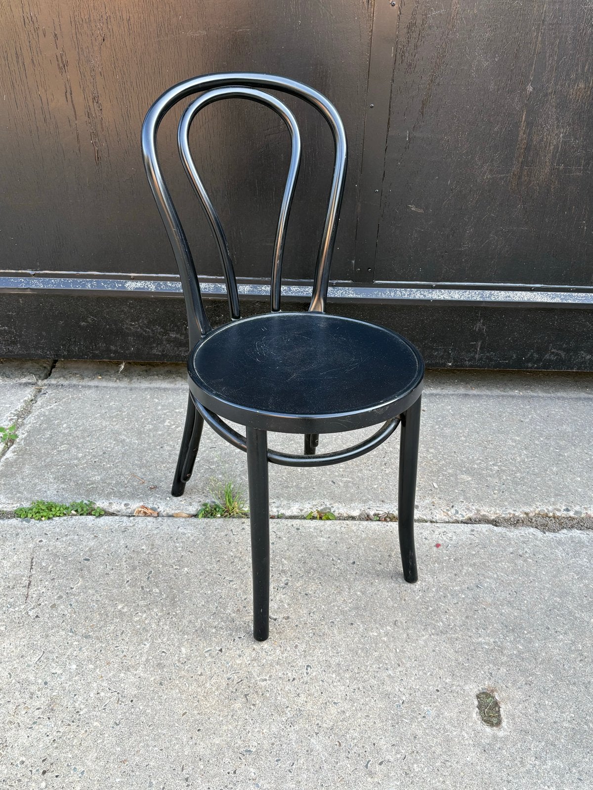 Ikea Ögla stoel, zwart plastic, bieden, Huis en Inrichting, Stoelen, Ophalen, Kunststof, Gebruikt, Zwart