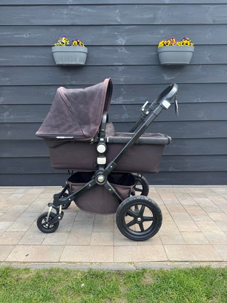 Bugaboo cameleon donkerbruin/zwart, Ophalen, Zo goed als nieuw, Bugaboo, Verstelbare duwstang