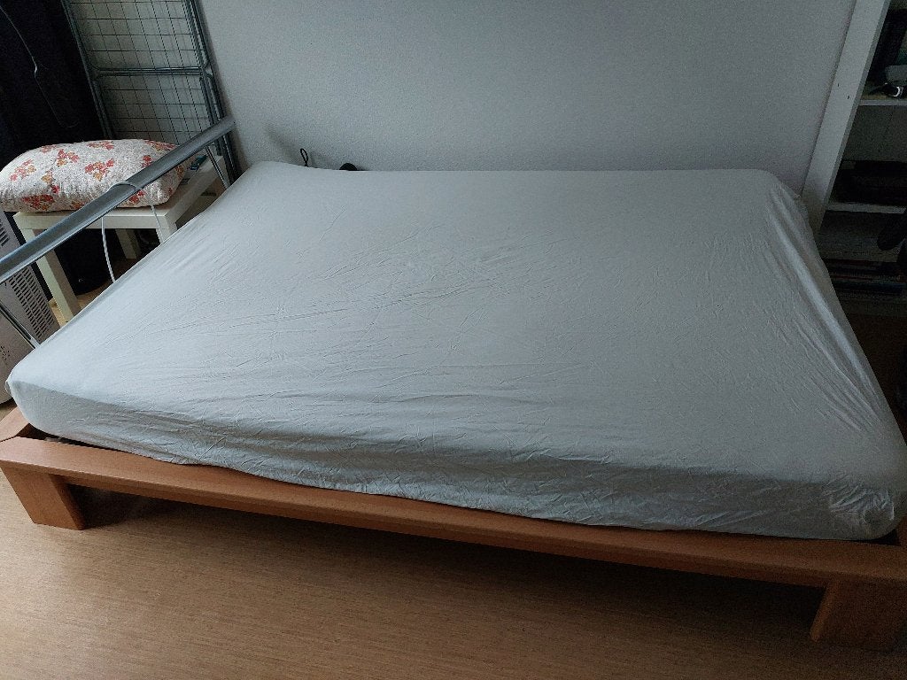 200x140cm bed te koop, Huis en Inrichting, Slaapkamer | Bedden, Ophalen, Eenpersoons, Hout
