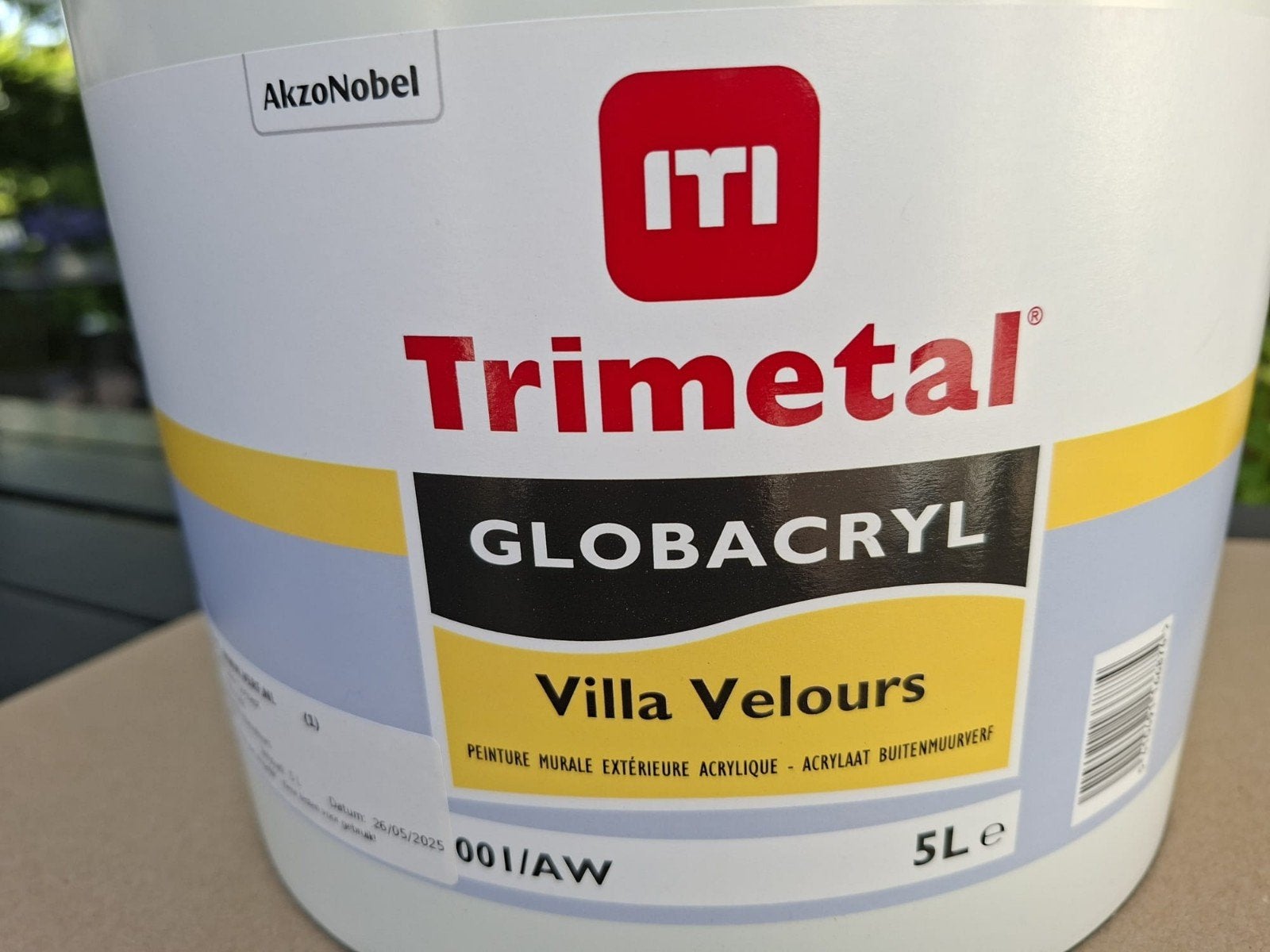 Trimetal Globacryl Villa Velours 5L - Nieuw, Ophalen of Verzenden, Nieuw, Verfspuit of Verfpomp