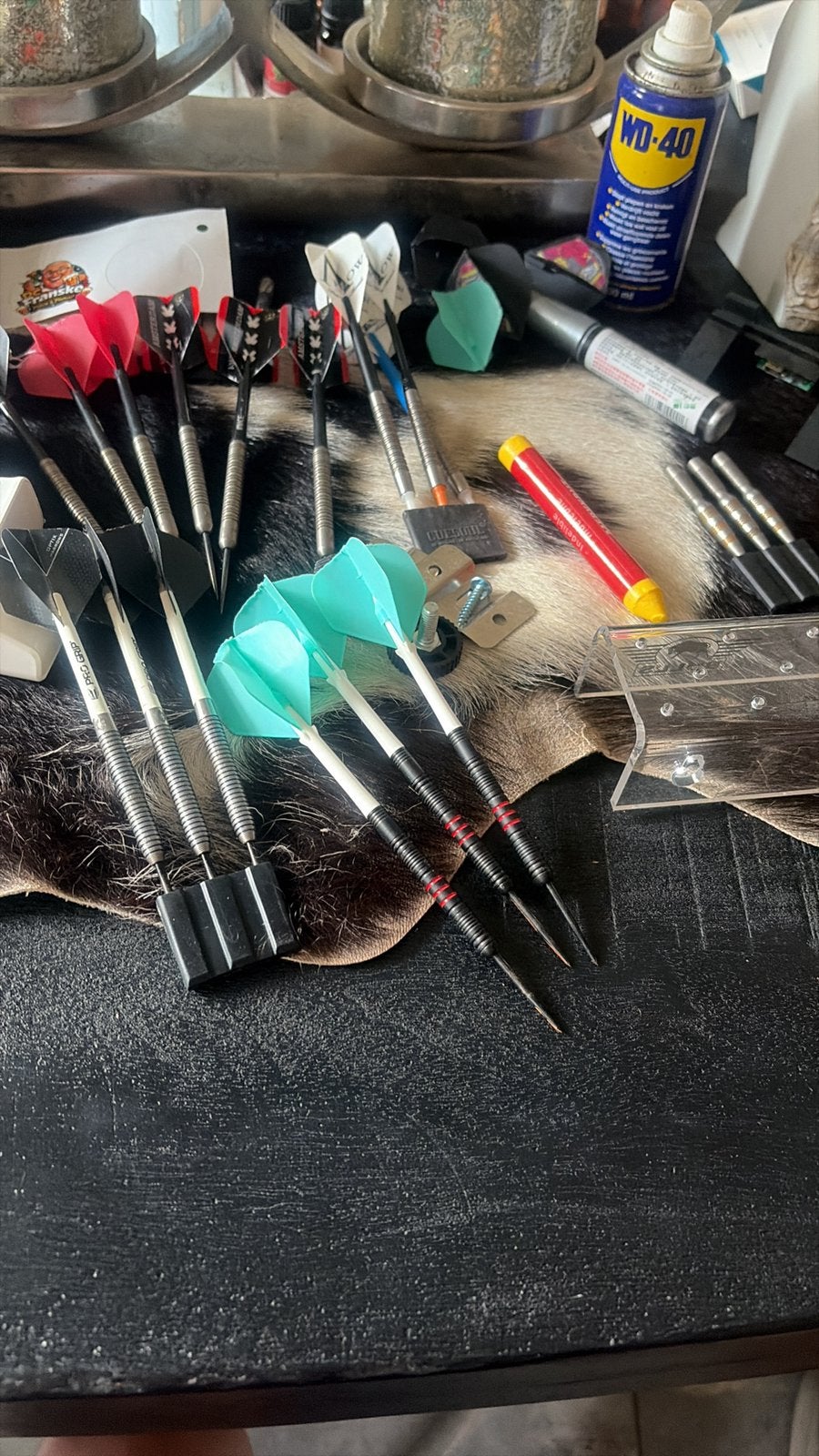 Dartpijlen met accessoires, Ophalen, Gebruikt, Pijlen