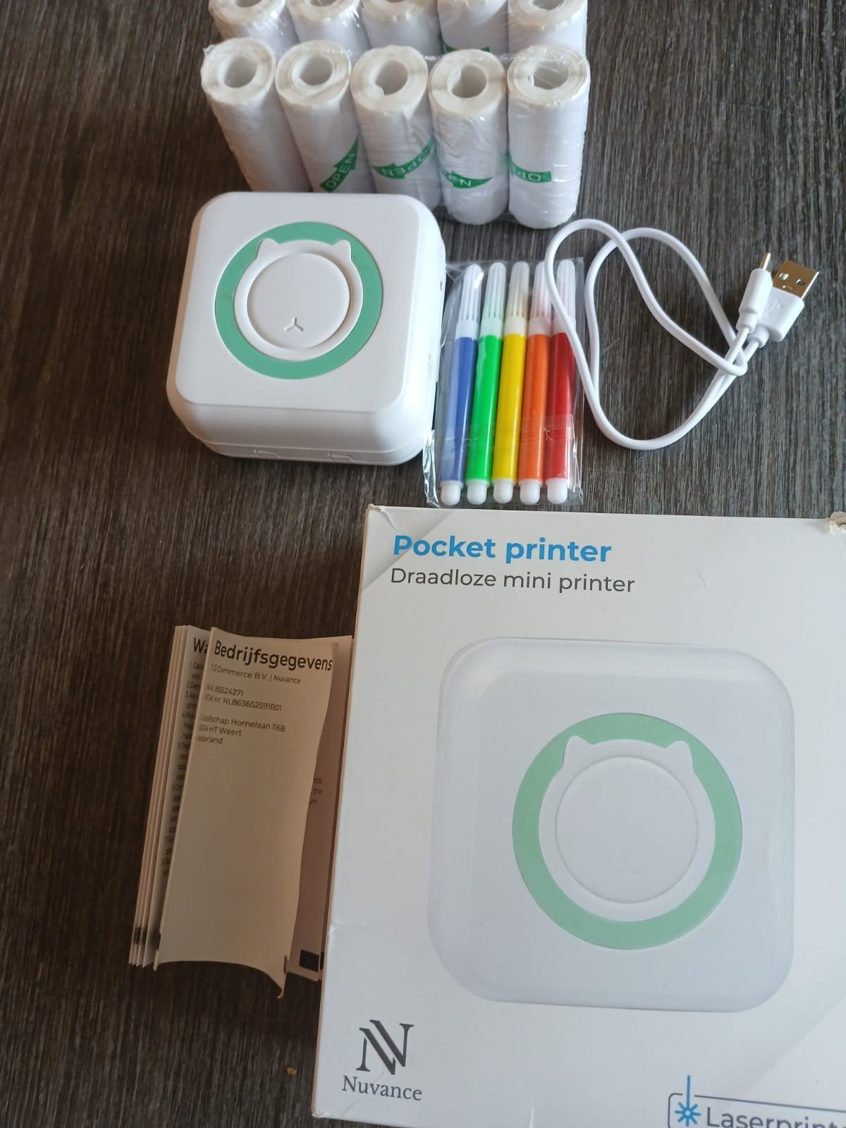 Nuvance Pocket Printer Draadloos, Computers en Software, Pocketprinters, Zo goed als nieuw, Ophalen