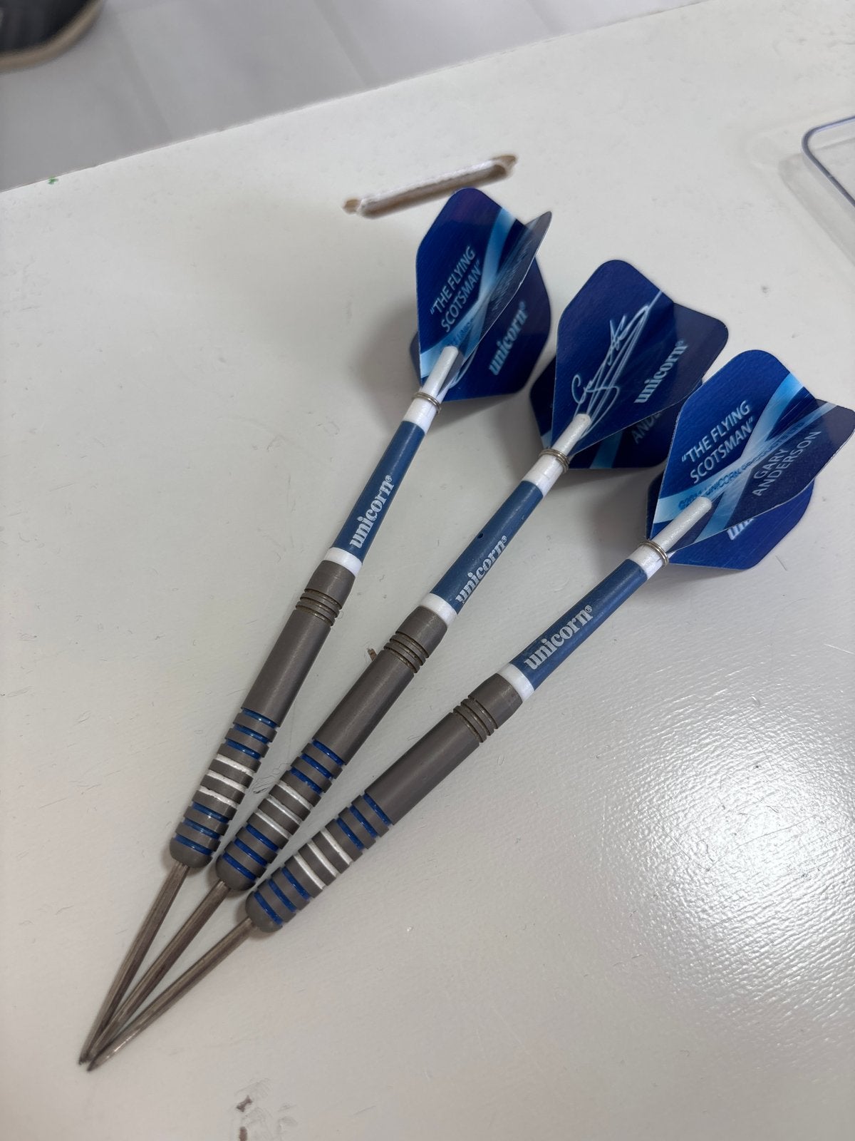 Gary Anderson Silver Star Darts 23g - Prima Staat, Ophalen of Verzenden, Gebruikt, Pijlen