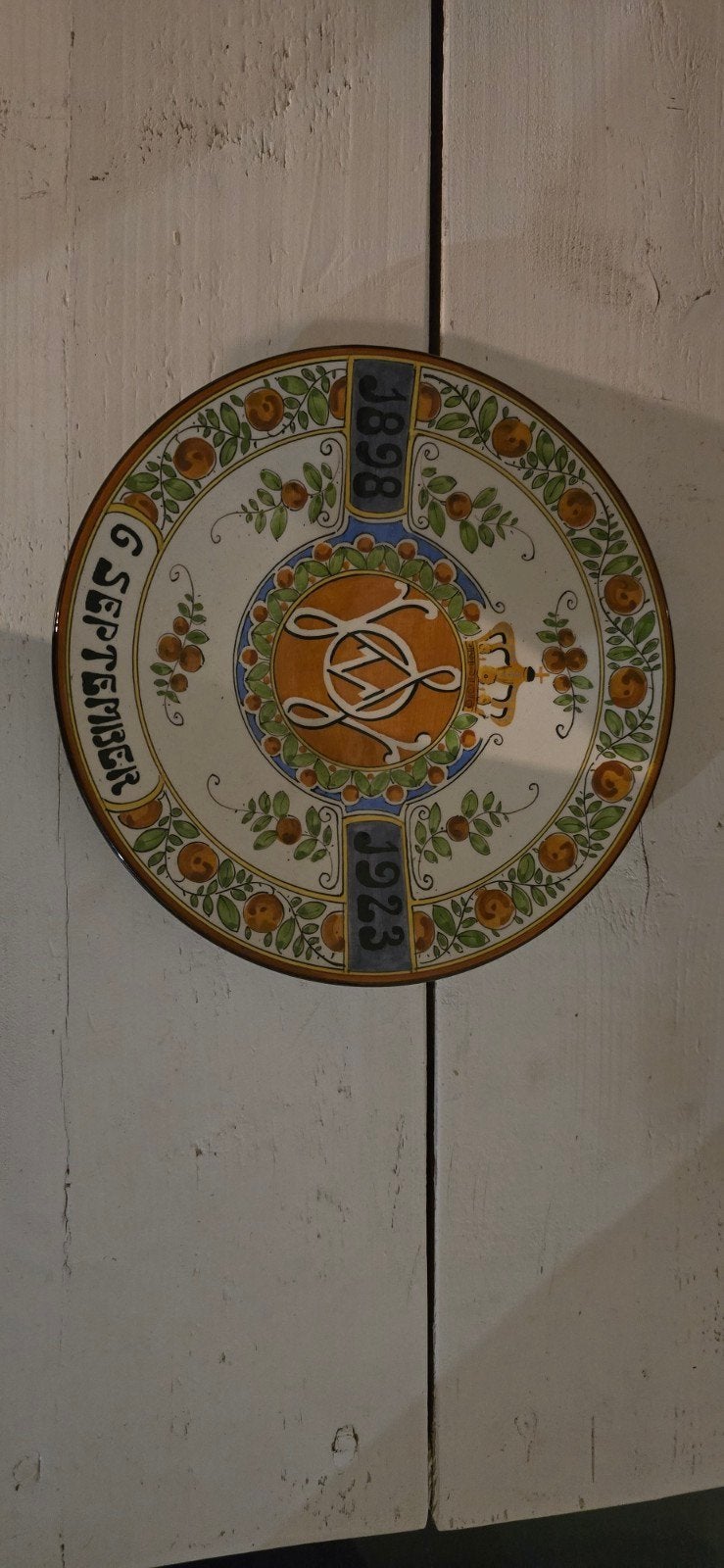 Ophangbord Koningin Wilhelmina (1898-1923), Ophalen of Verzenden