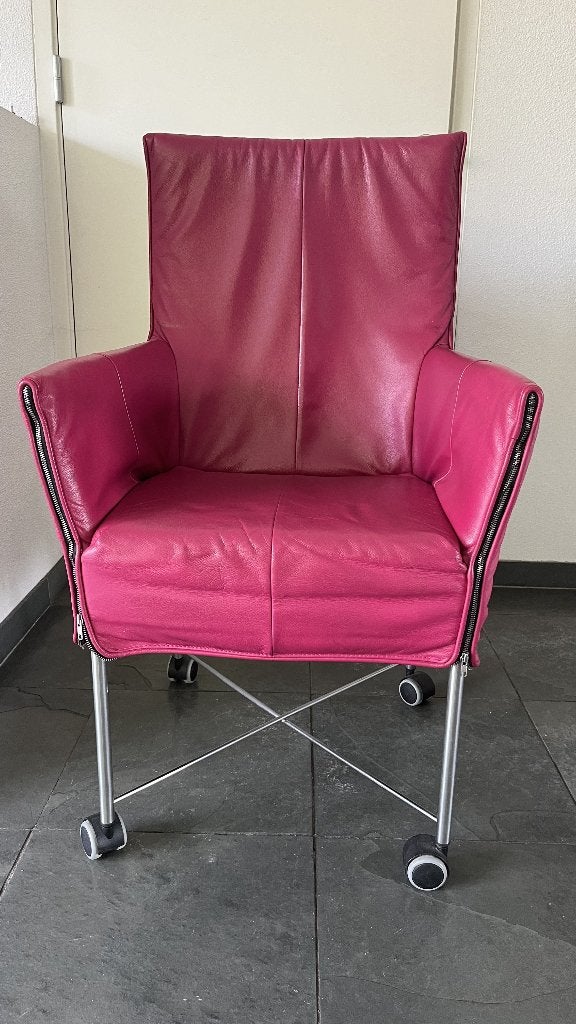 6 roze hoezen Montis Chaplin, Ophalen, Overige kleuren, Leer, Zo goed als nieuw