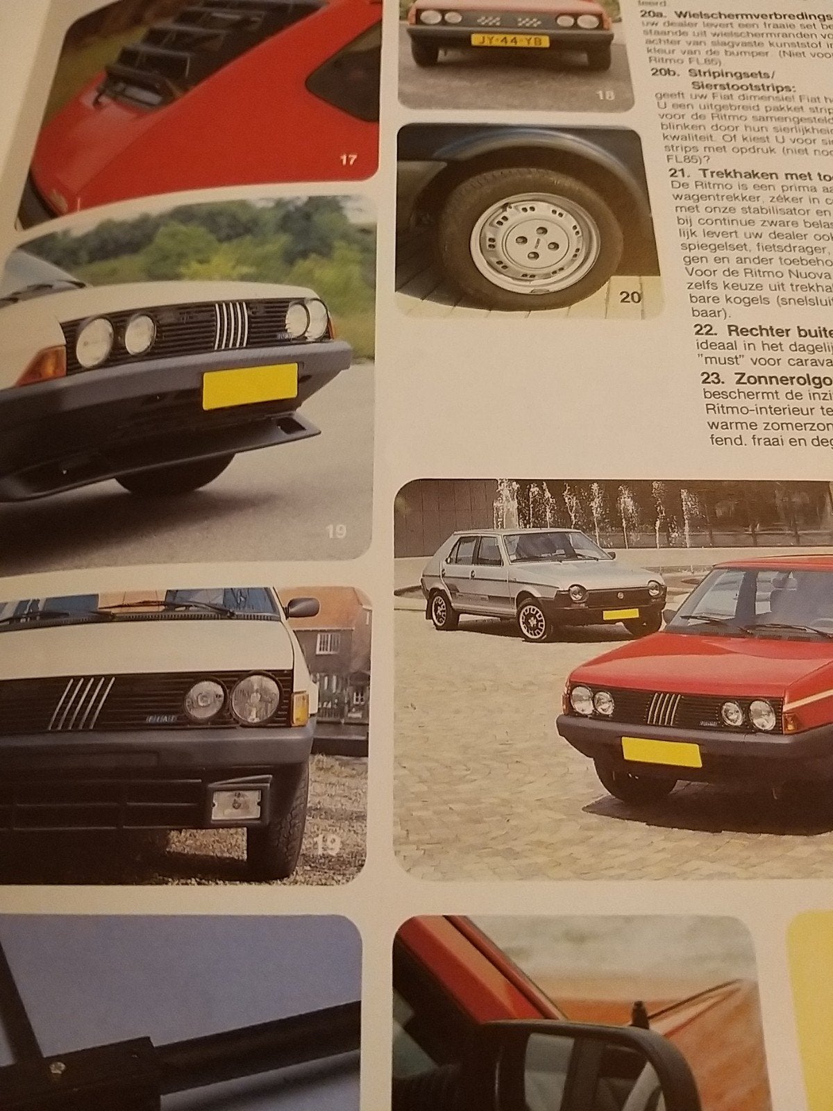 1986 Nederlands Fiat Ritmo II accessoires folder óók Abarth, Ophalen of Verzenden, Zo goed als nieuw, Overige merken