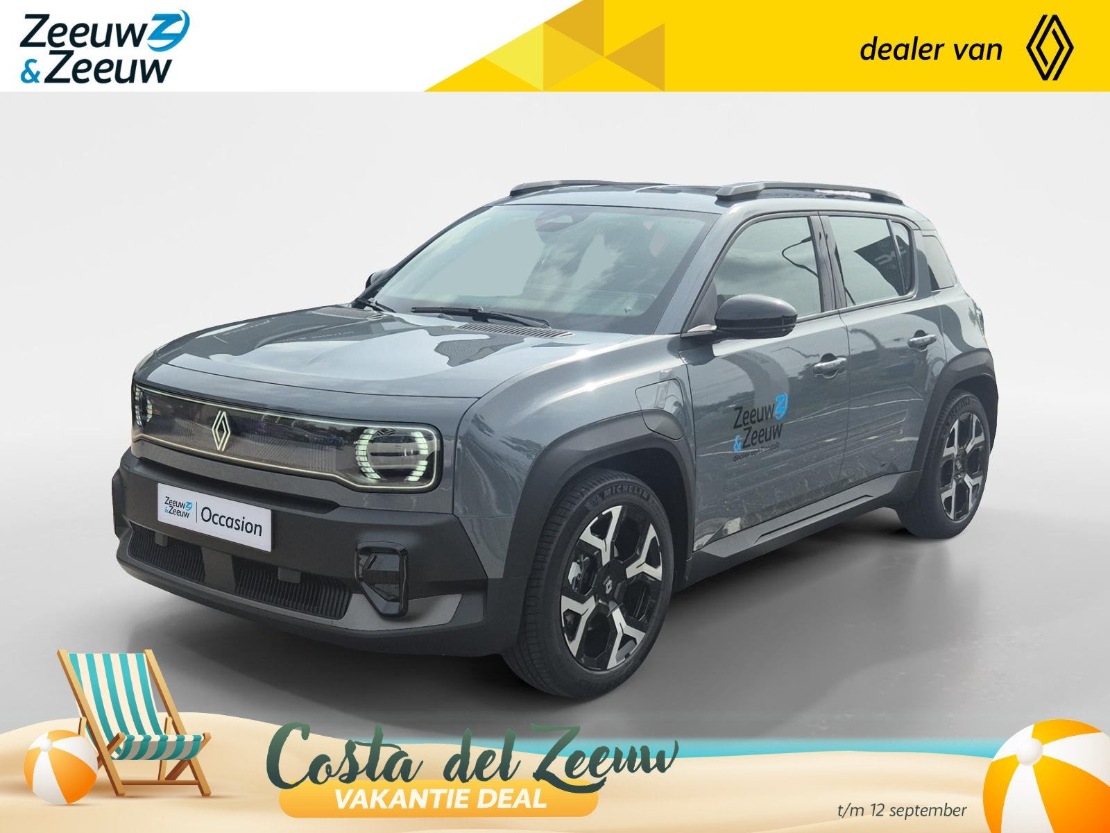Renault 4 comfort range techno 52 kWh | Demonstratie auto |, Auto's, 12 maanden, Stof, 750 kg, Automatische klimaatregeling