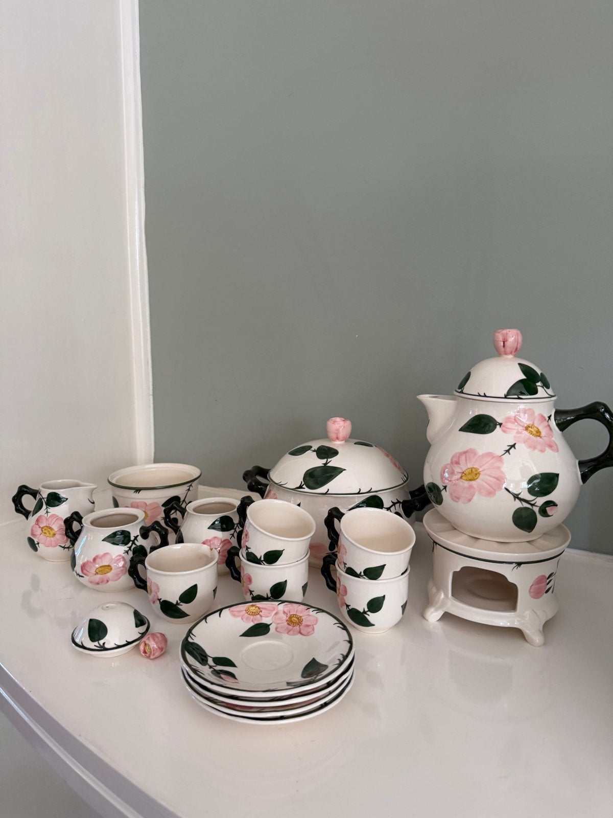 Villeroy & Boch Wild Rose servies - Vintage set, Gebruikt, Keramiek, Villeroy & Boch, Vintage