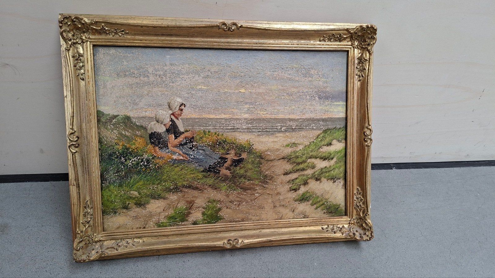 Olieverf schilderij Ann Brockman, Antiek en Kunst, Kunst | Schilderijen | Klassiek, Ophalen of Verzenden