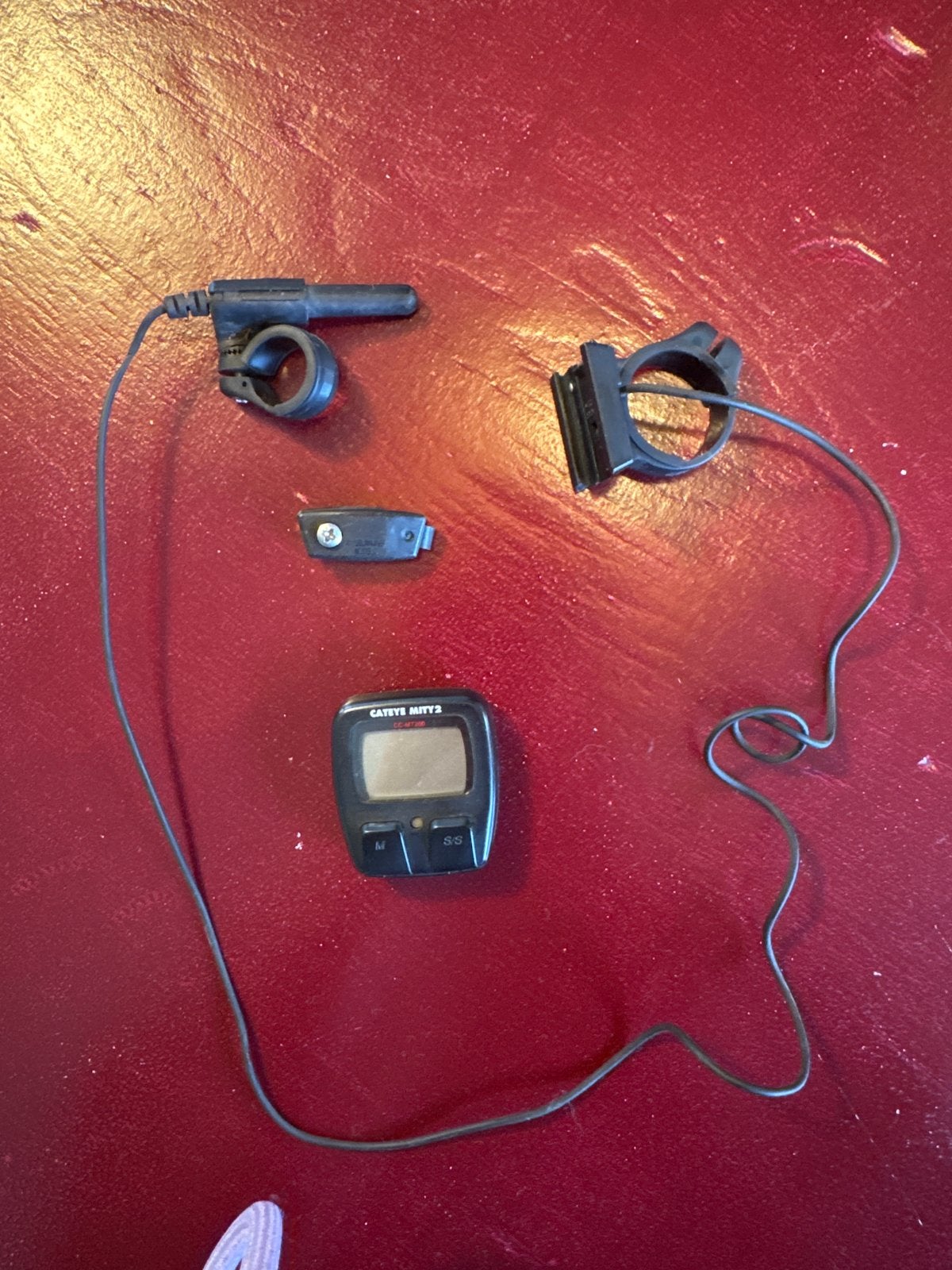 Cateye Mity 2 fietscomputer - defect, Fietsen en Brommers, Ophalen, Snelheidssensor, Gebruikt