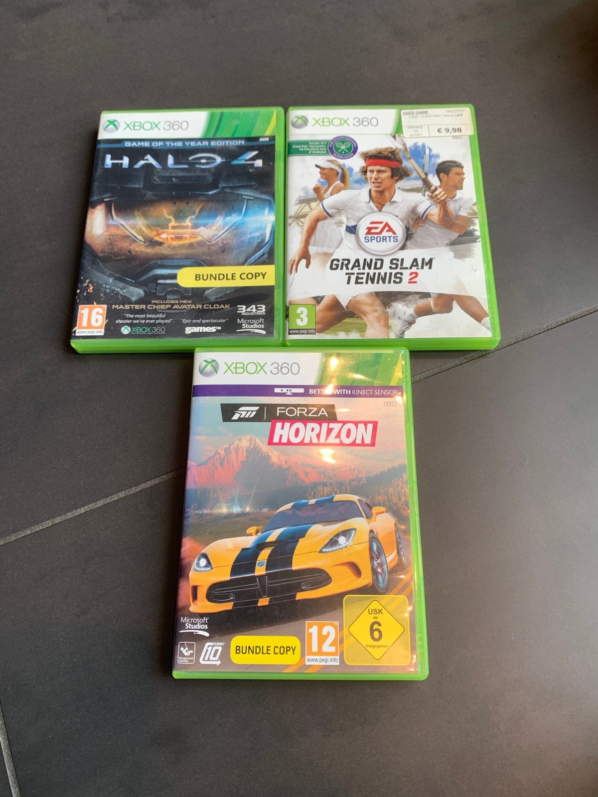 Xbox 360: Forza Horizon, Halo 4 & Grand Slam Tennis 2, Spelcomputers en Games, 1 speler, Racen en Vliegen, Eén computer, Ophalen of Verzenden