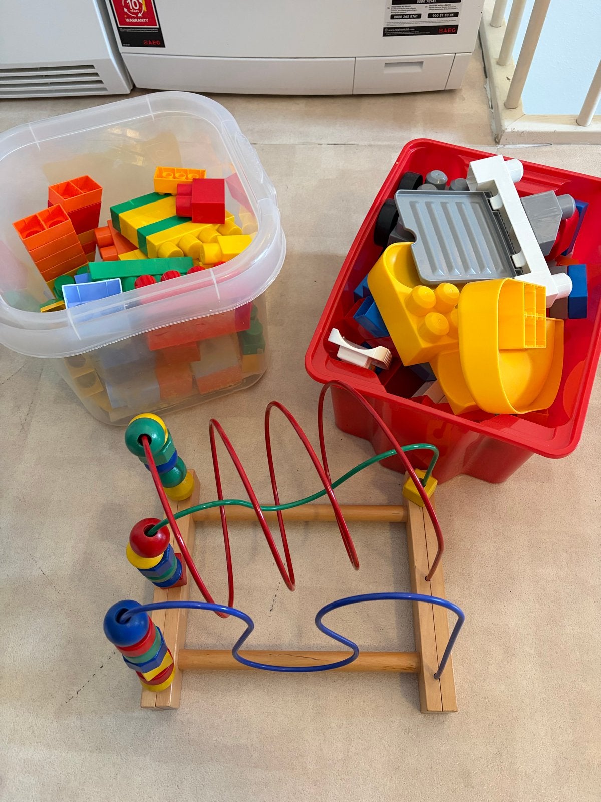 Bouwblokken peuterspeelgoed, incl. Mega Bloks kiekeboe set, Ophalen, Gebruikt, Megabloks
