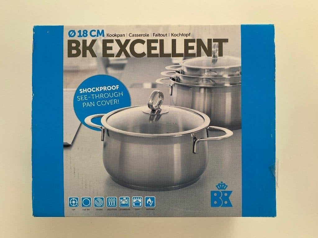 BK Excellent Kookpan Ø 18 CM met Deksel, Ophalen, BK, Nieuw, Rvs