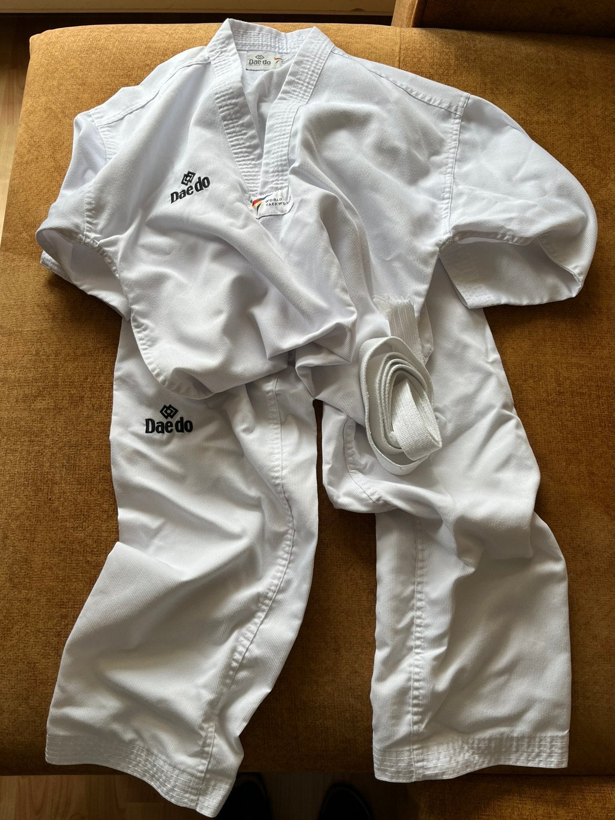 Taekwondo pak, broek en jas maat 3, Maat XS of kleiner, Ophalen of Verzenden, Zo goed als nieuw, Taekwondo