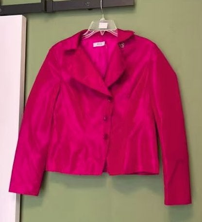 Roze net jasje kort maat42 merk anna	€ 3,50, Ophalen of Verzenden, Zo goed als nieuw, Roze