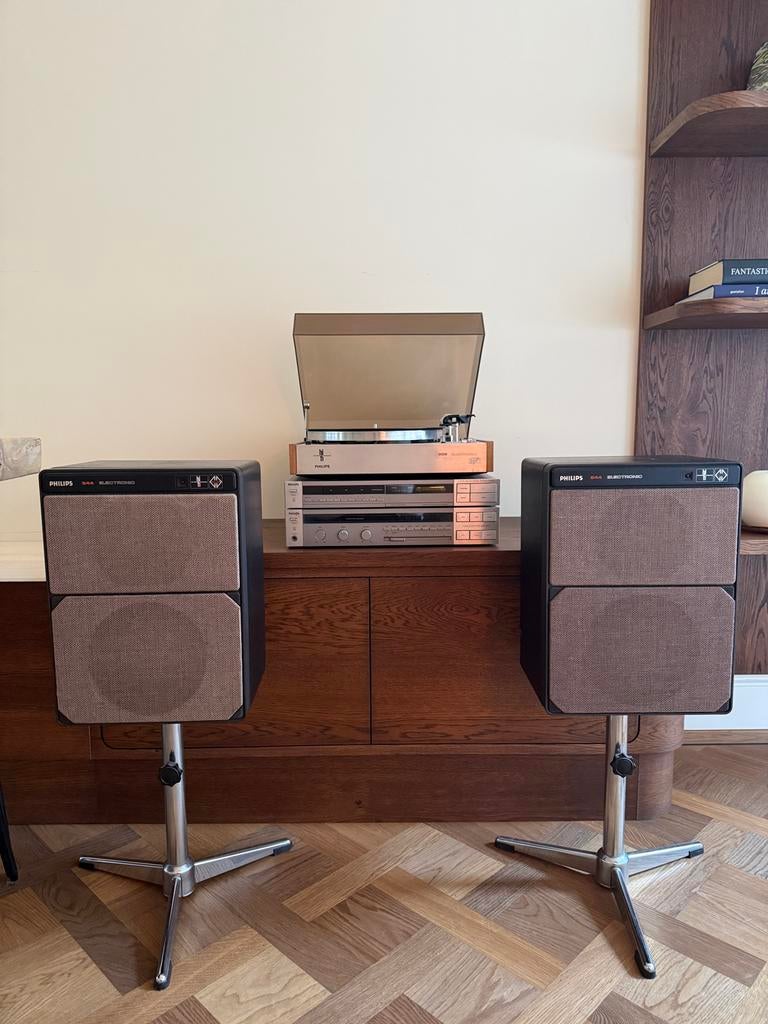 Philips vintage hifi set – MFB 544 speakers + platenspeler, Ophalen, Philips, Tuner of Radio, Refurbished
