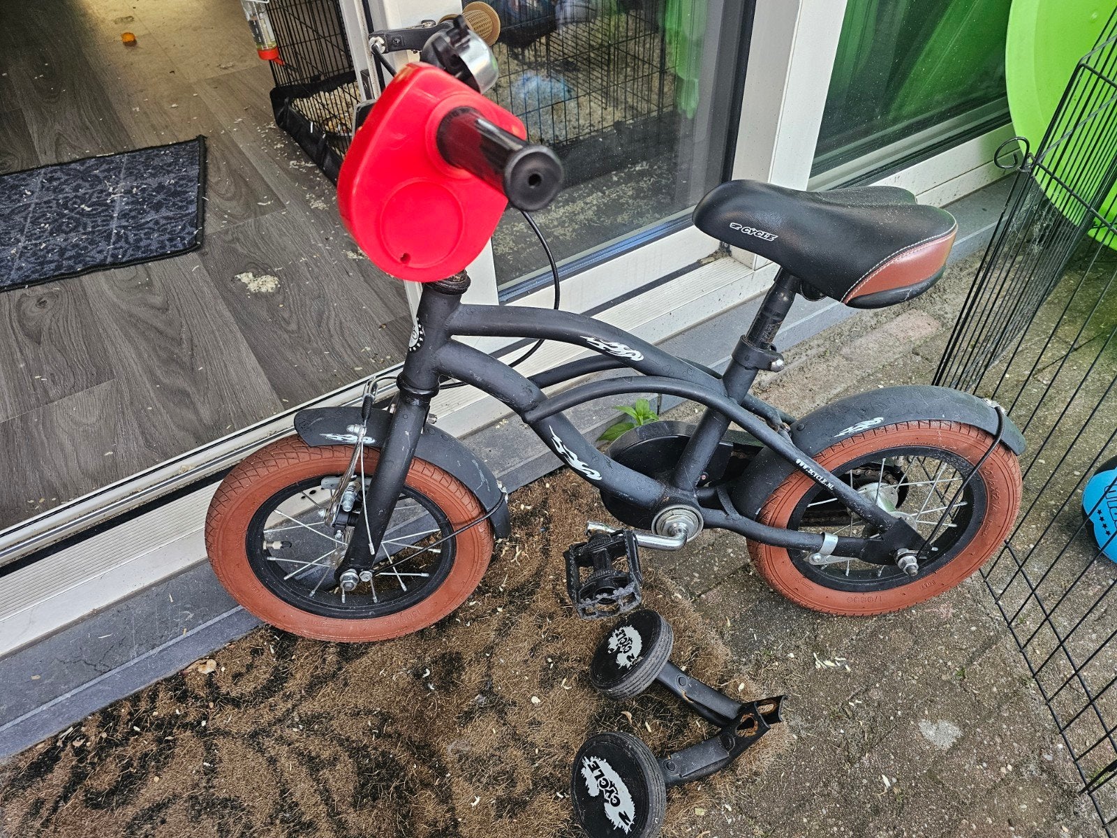 Kinderfiets met zijwieltjes, Ophalen, Gebruikt, Minder dan 16 inch, Zijwieltjes