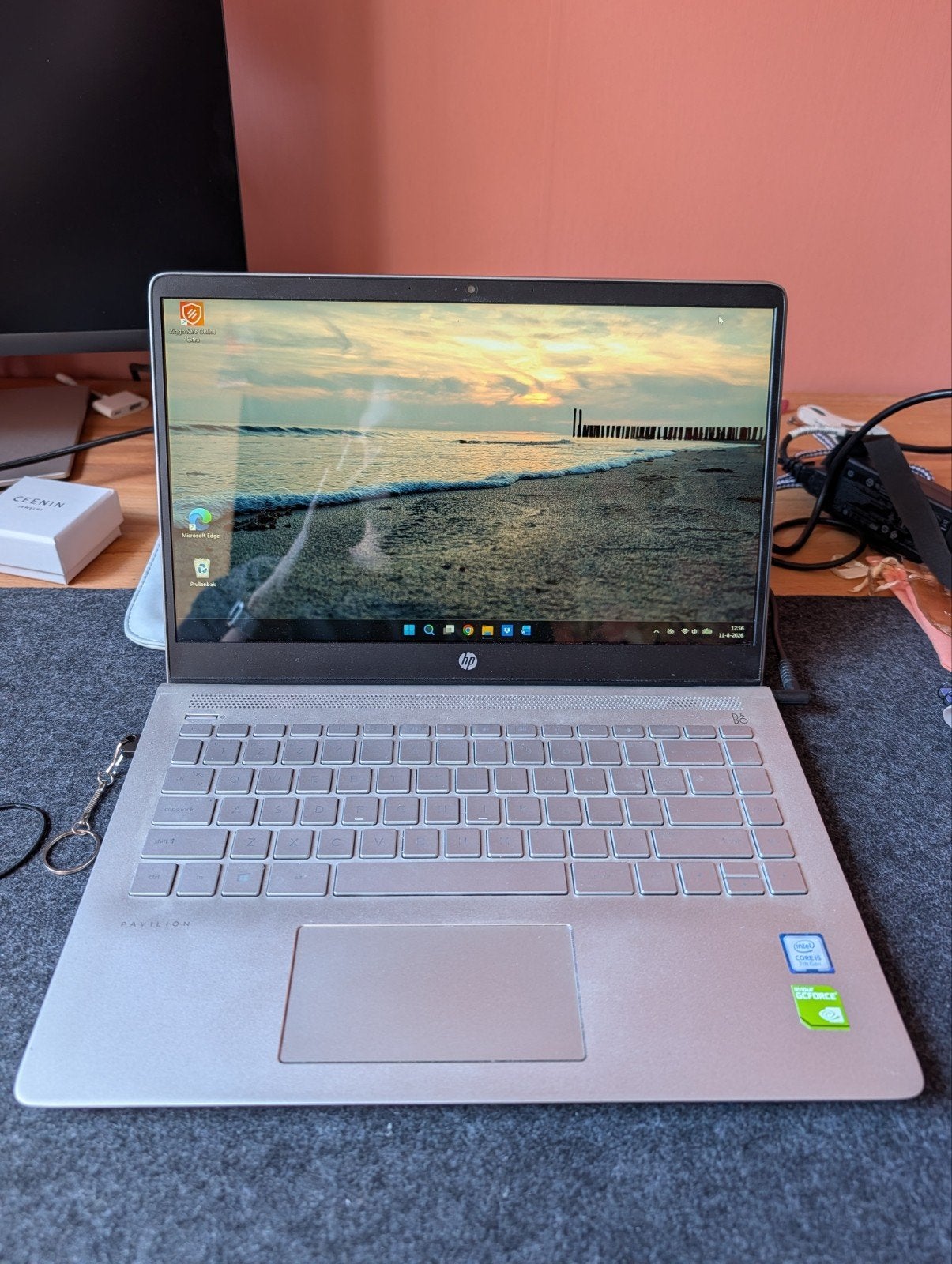 HP Pavilion 14-BF016ND - i5-7200U - 12GB - 256GB SSD - MX940, Met videokaart, 2 tot 3 Ghz, Qwerty, 256GB