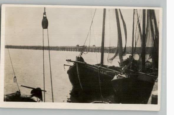 Lemmer Vissershaven st 1947 met LE 57, Ophalen of Verzenden, 1940 tot 1960, Gelopen, Friesland