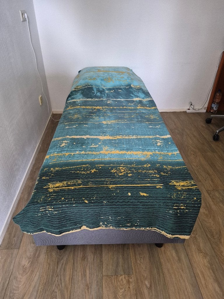 Boxspring met matras, 80x200 cm, Ophalen, Gebruikt, Eenpersoons, 80 cm