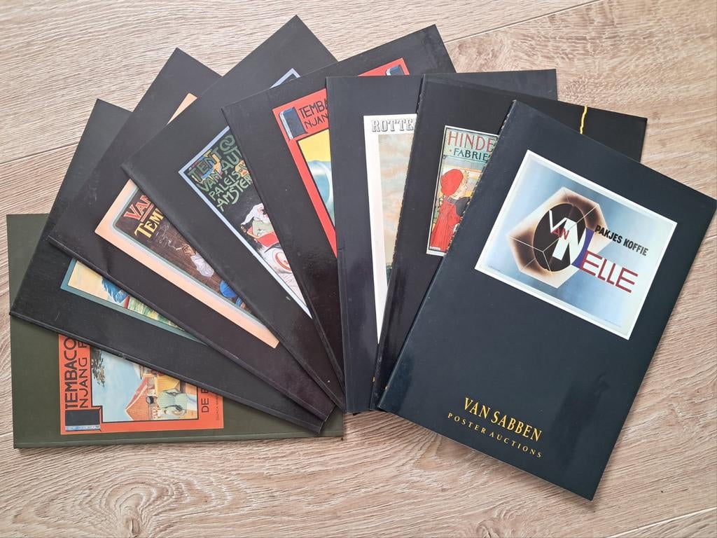 16 prachtige veilingcatalogi van Sabben poster auctions, Ophalen of Verzenden