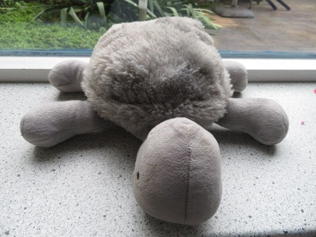 Grijze velours schildpad van Casa International, Overige typen, Grijs, Ophalen of Verzenden, Zo goed als nieuw