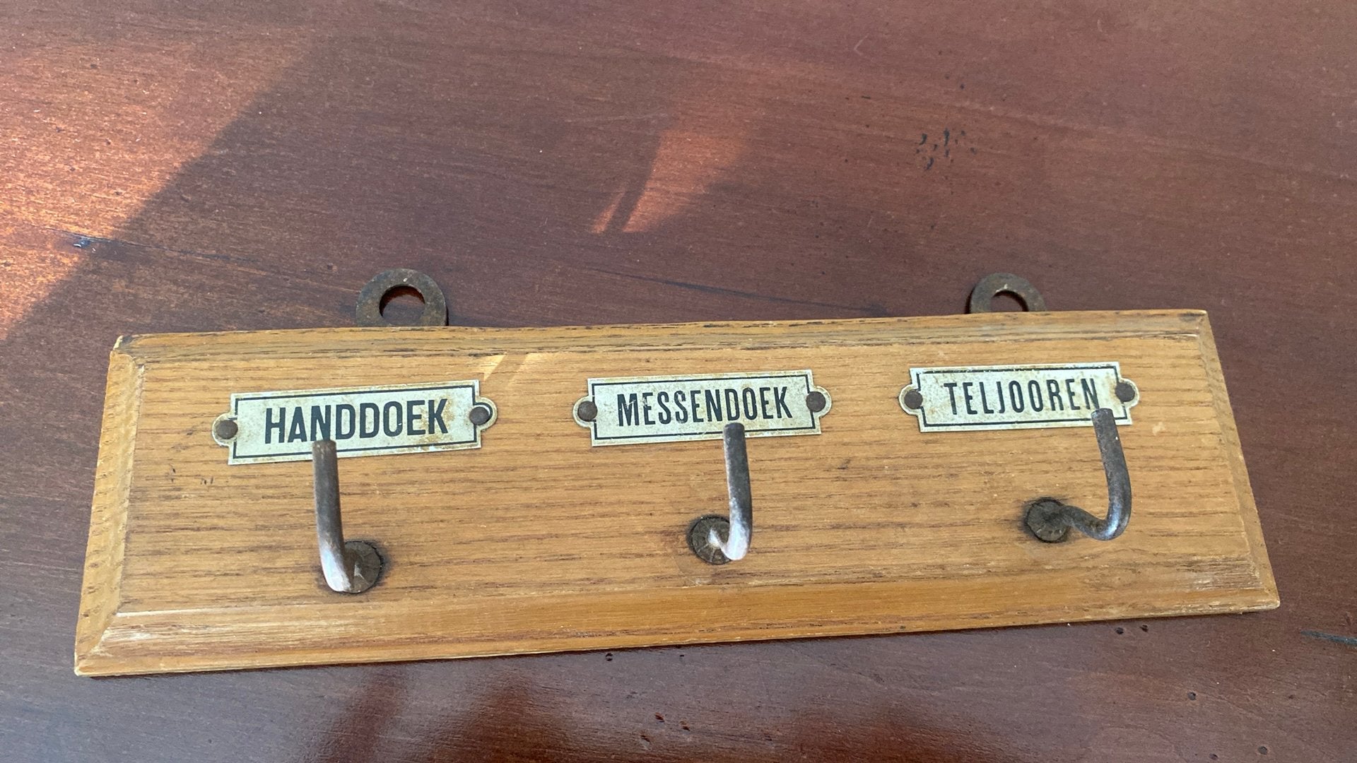 Antiek houten vintage handdoekenrekje keuken rekje, Antiek en Kunst, Ophalen