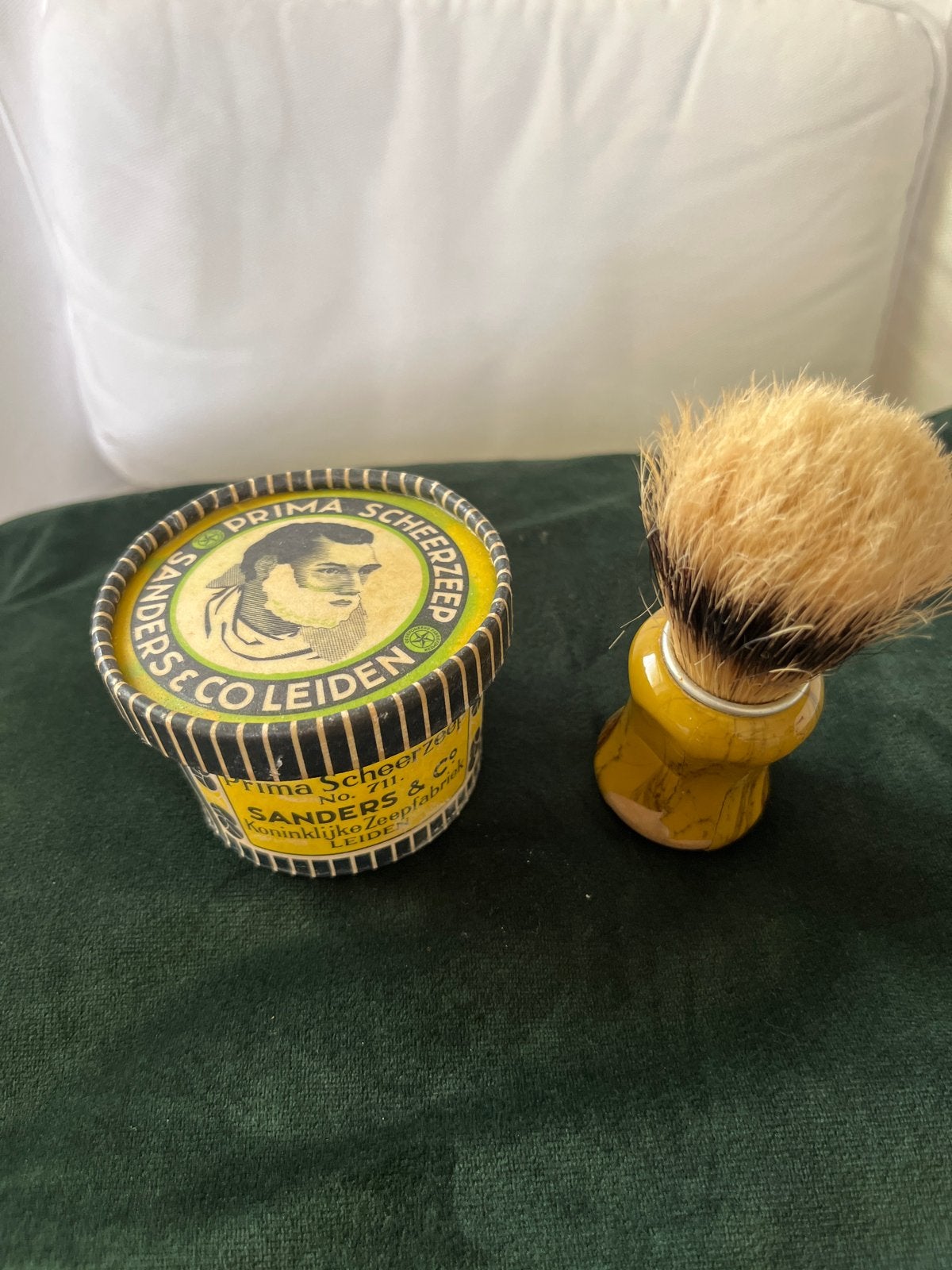 Vintage Sanders & Co scheerzeep en kwast, Ophalen of Verzenden