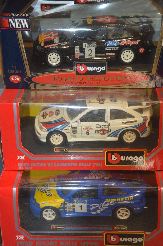3 x Ford escort cosworth, Hobby en Vrije tijd, Ophalen of Verzenden, Nieuw, Auto, Bburago