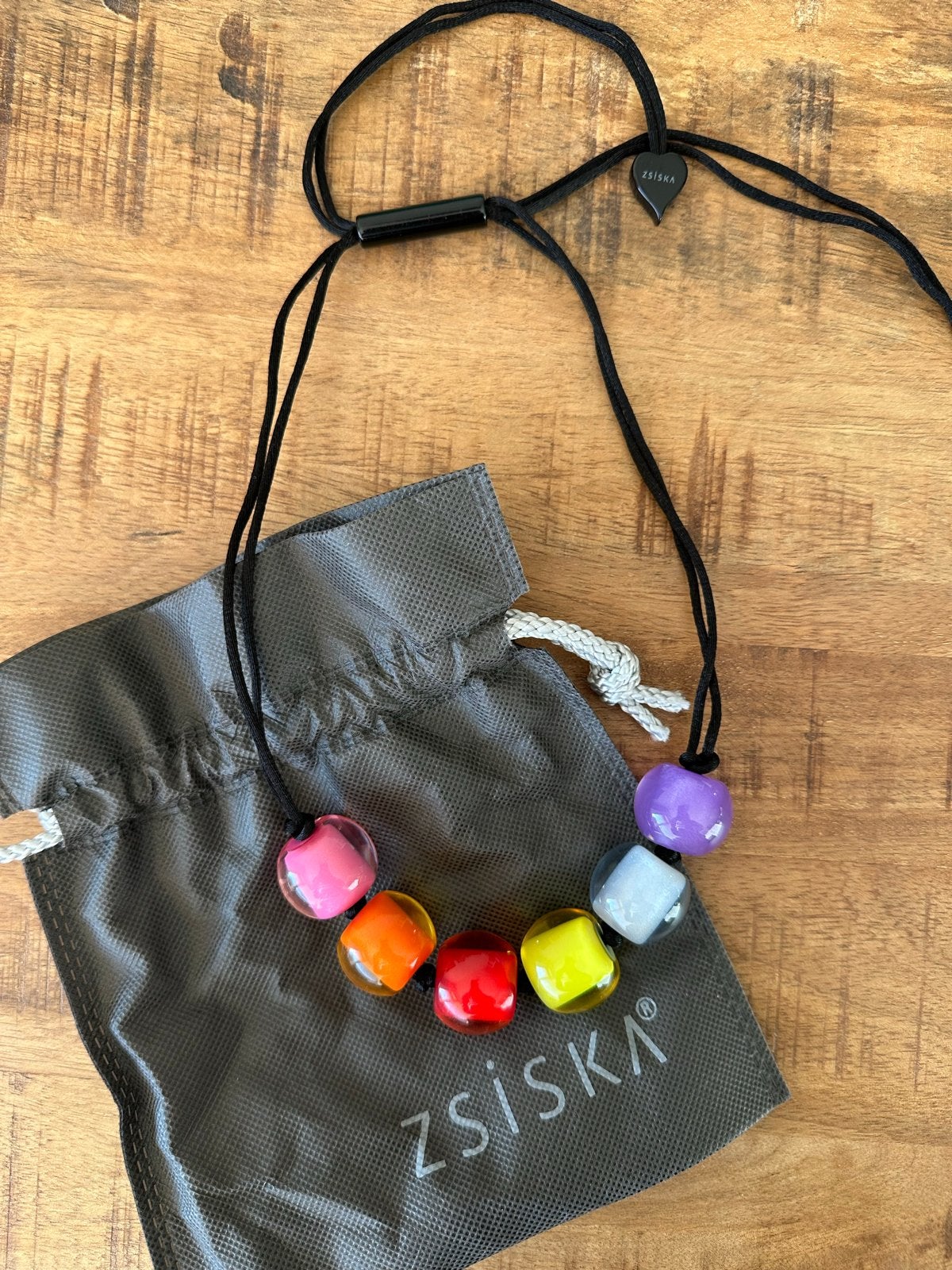 ZSISKA ketting met kleurrijke kralen, Kunststof, Verstelbaar, Overige kleuren, Ophalen of Verzenden