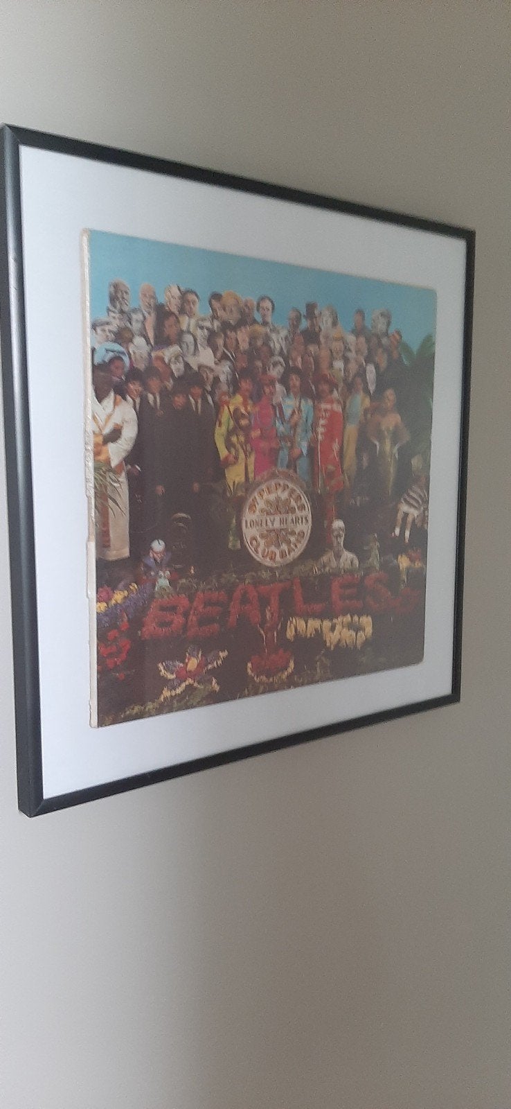 Originele vinyl LP ingelijst achter glas - The Beatles, Ophalen, LP
