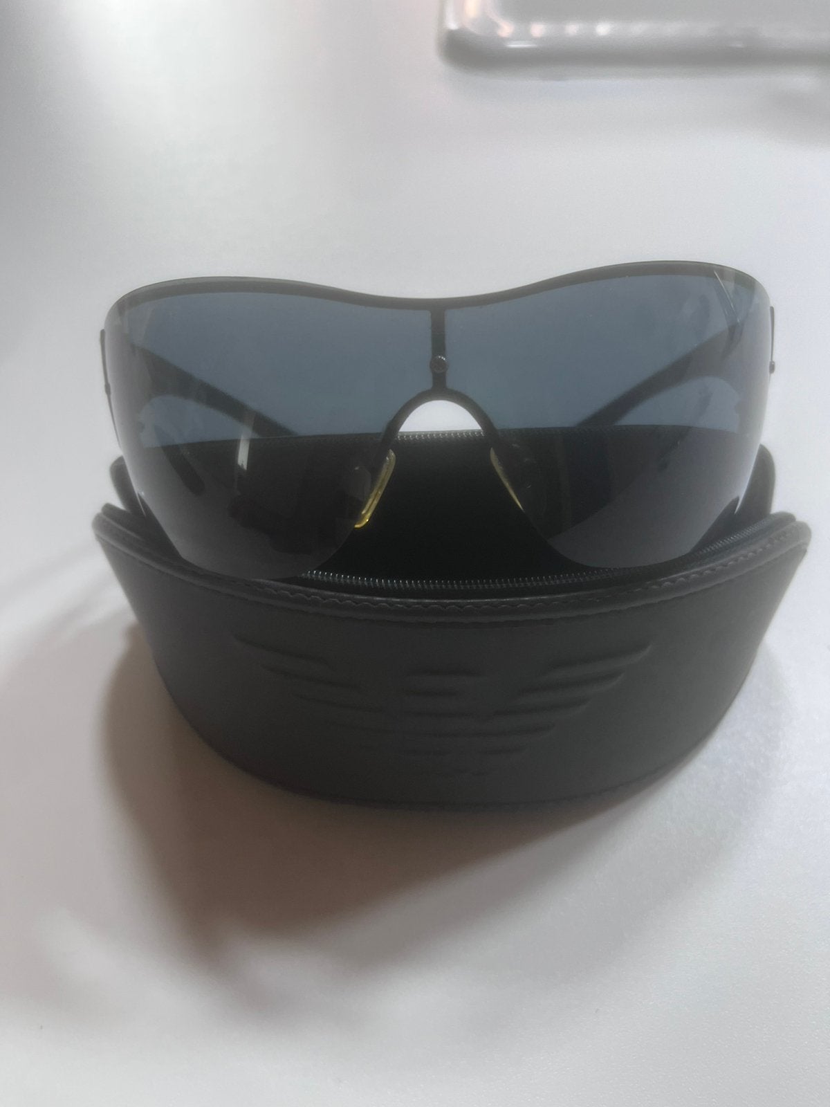 Originele Emporio Armani Shield zonnebril, Ophalen of Verzenden, Zo goed als nieuw, Overige merken
