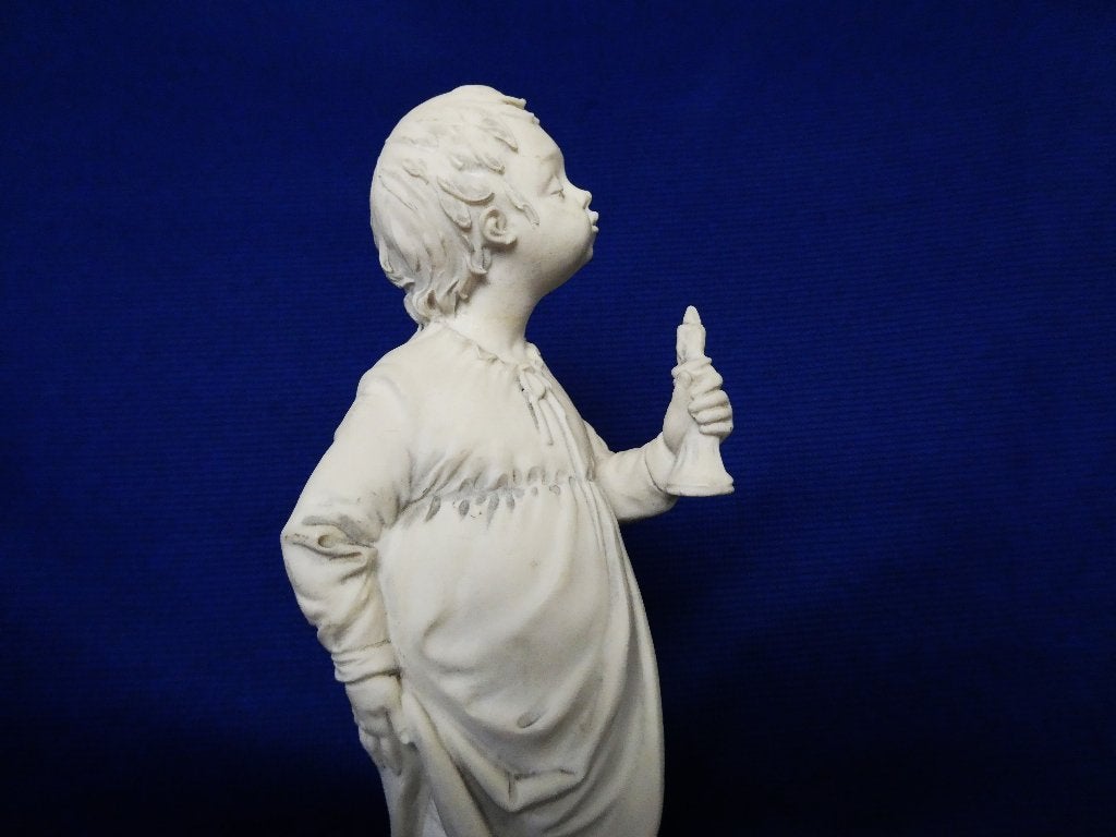 Beeld jongen met blaker kandelaar Capodimonte Bruno Merli, Ophalen of Verzenden