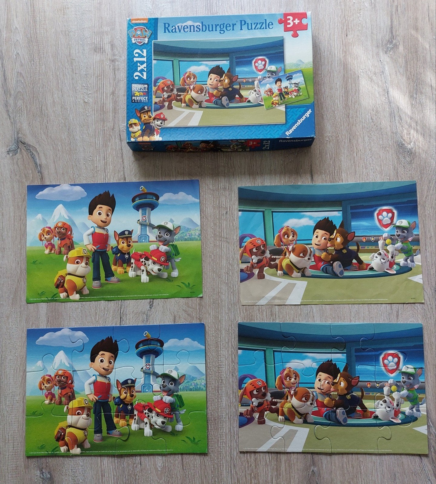 Ravensburger Paw Patrol Puzzel 2x12 stukjes, Ophalen, 10 tot 50 stukjes, Zo goed als nieuw, 2 tot 4 jaar
