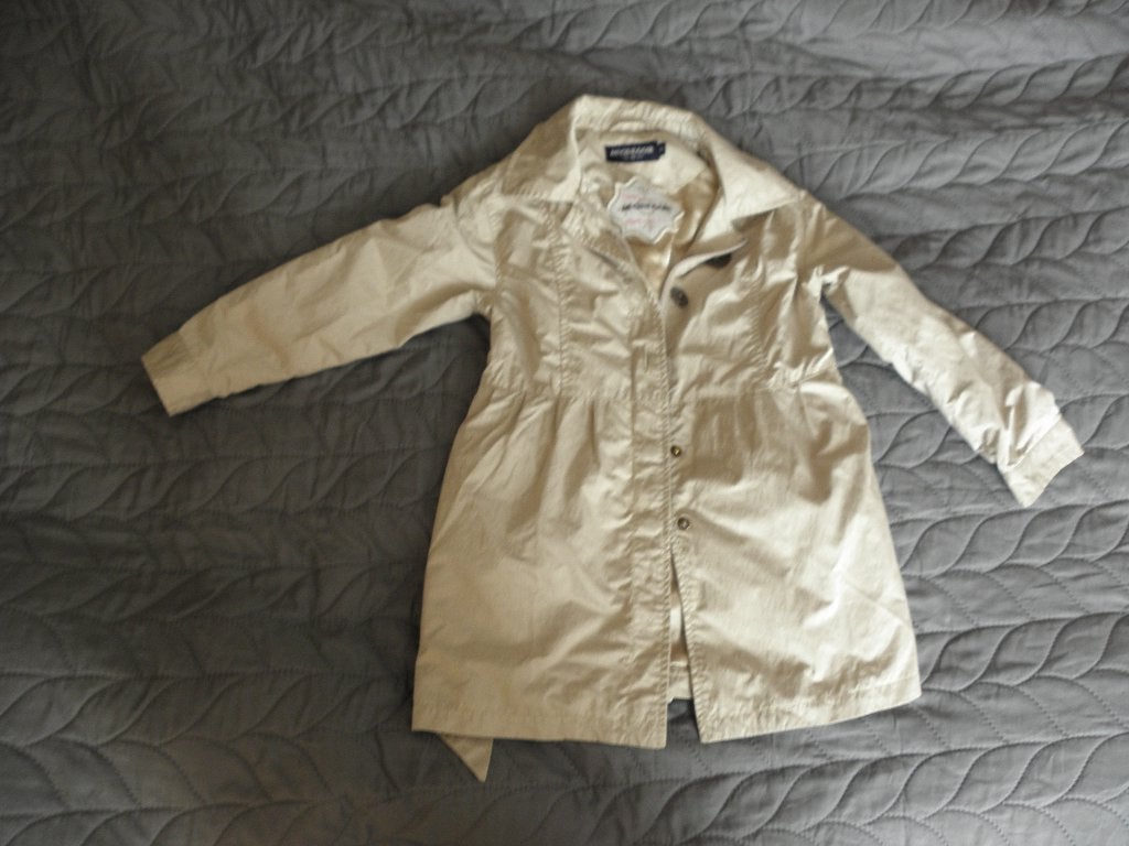 Goedkope beige glanzende gevoerde jas McGREGOR mt 116 prima, Gebruikt, Meisje, Ophalen of Verzenden, Mc Gregor