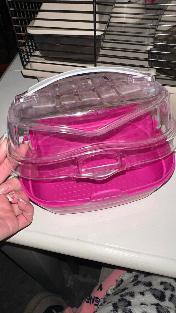 Hamster meeneem kooi/bakje, Ophalen of Verzenden, Zo goed als nieuw, Transportkoffer of -box