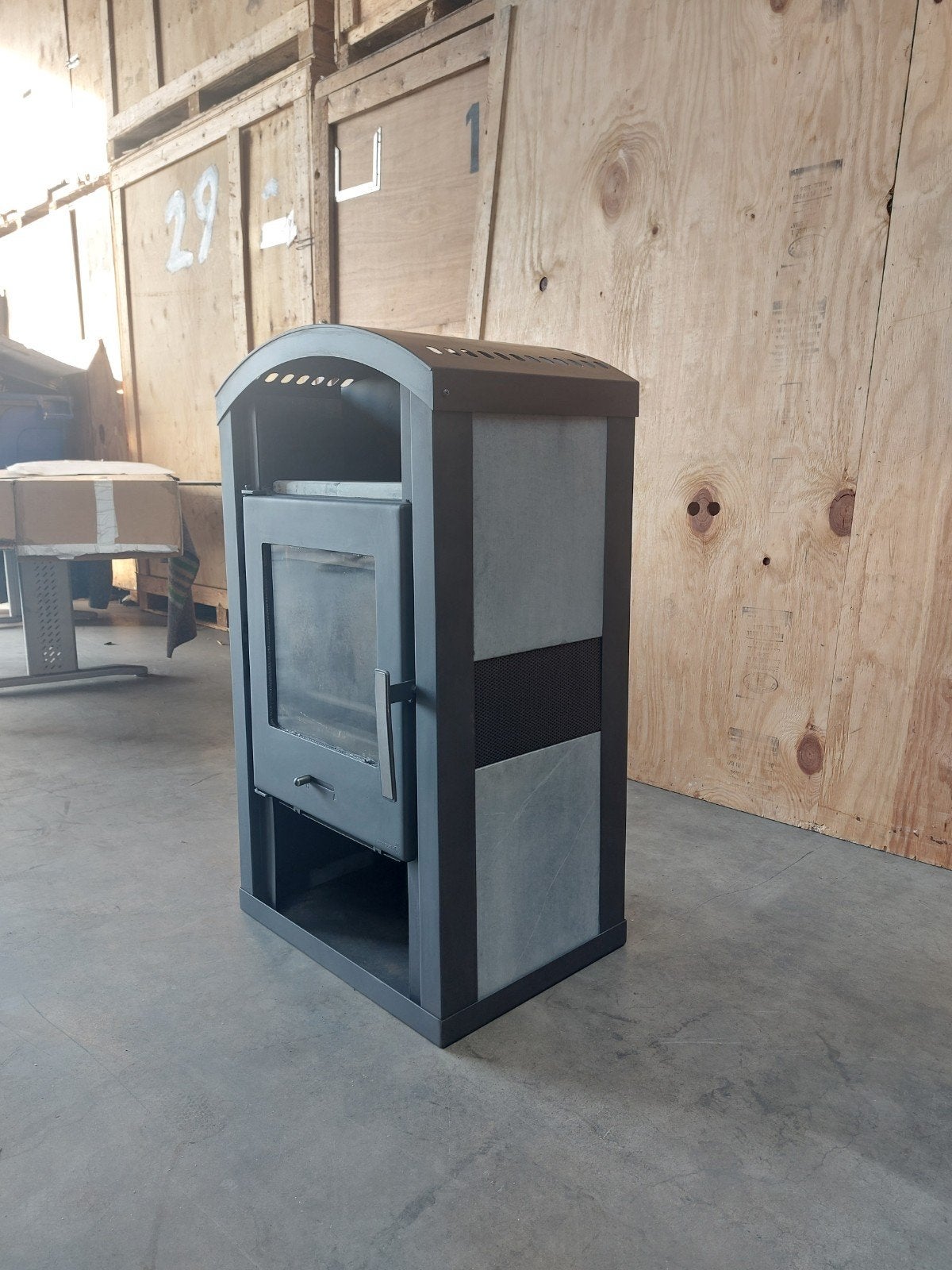 wamsler saturn houtkachel 6,5kW speksteen, Ophalen, Gebruikt, Vrijstaande haard, Houthaard