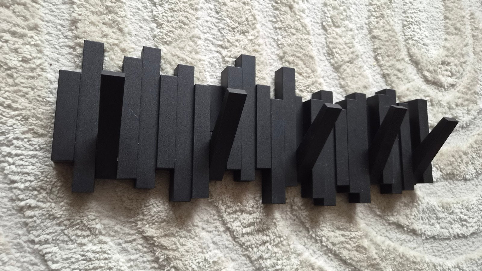 Inklapbare kapstok zwart, Wandkapstok, Kunststof, Ophalen of Verzenden, Zo goed als nieuw