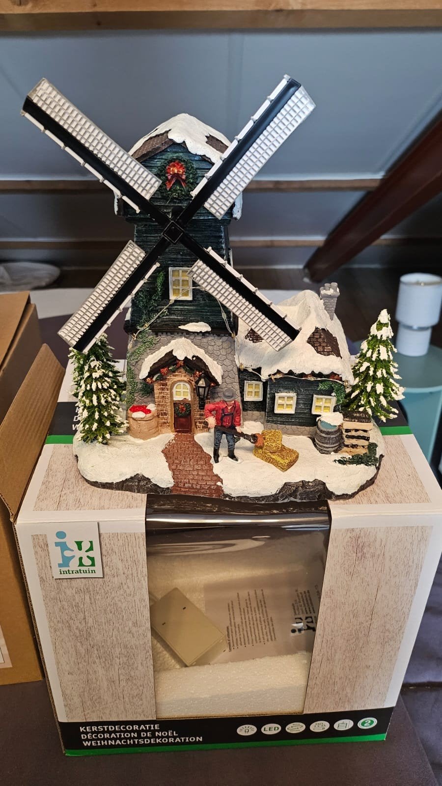 kerst molen, Ophalen