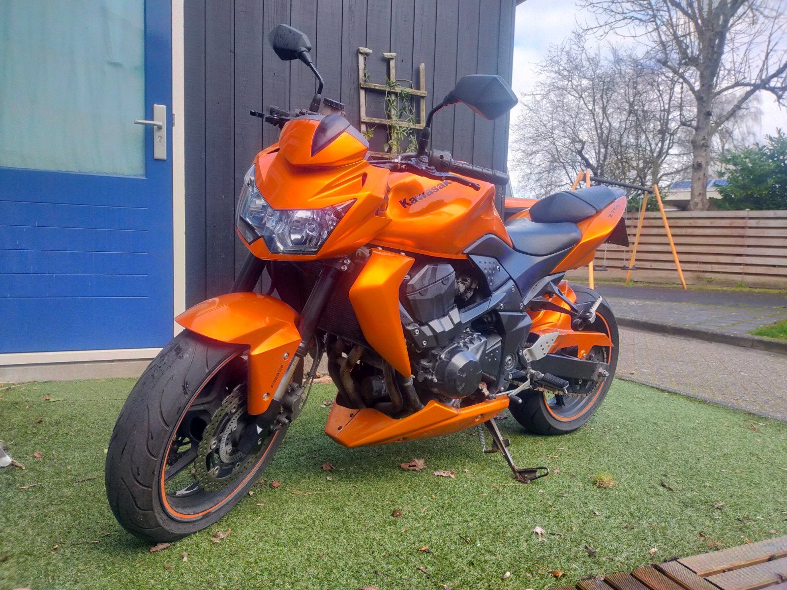 Kawasaki Z750 - Oranje Naked Bike, 4 cilinders, Motorrijbewijs A, Gebruikt, Particulier