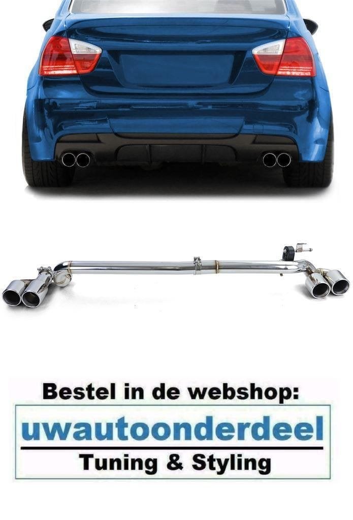 4 x Uitlaat Sierstuk M Pakket Diffuser Voor Bmw 3 serie E90, Auto diversen, Tuning en Styling, Verzenden, Automotive Parts, A.parts@hotmail.nl