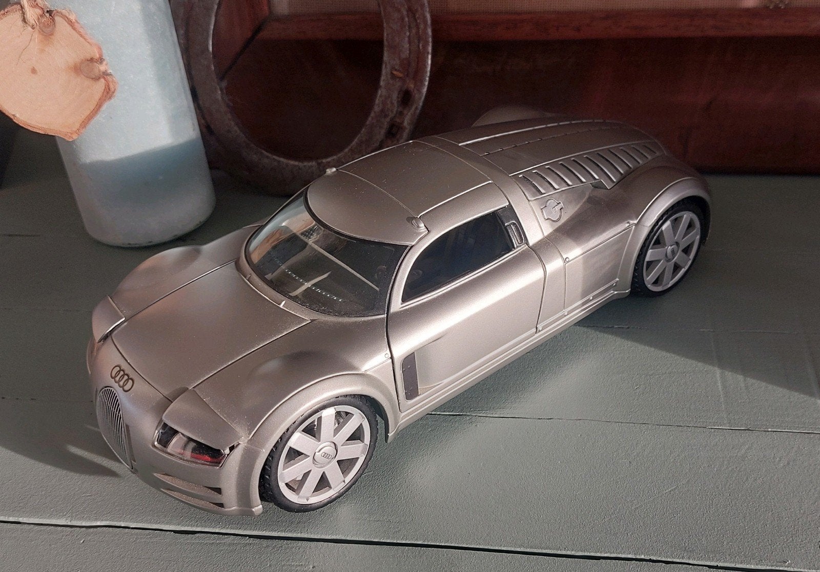 Audi Rosemeyer Concept Modelauto - Zilver, Overige merken, Auto, 1:32 tot 1:50, Ophalen of Verzenden