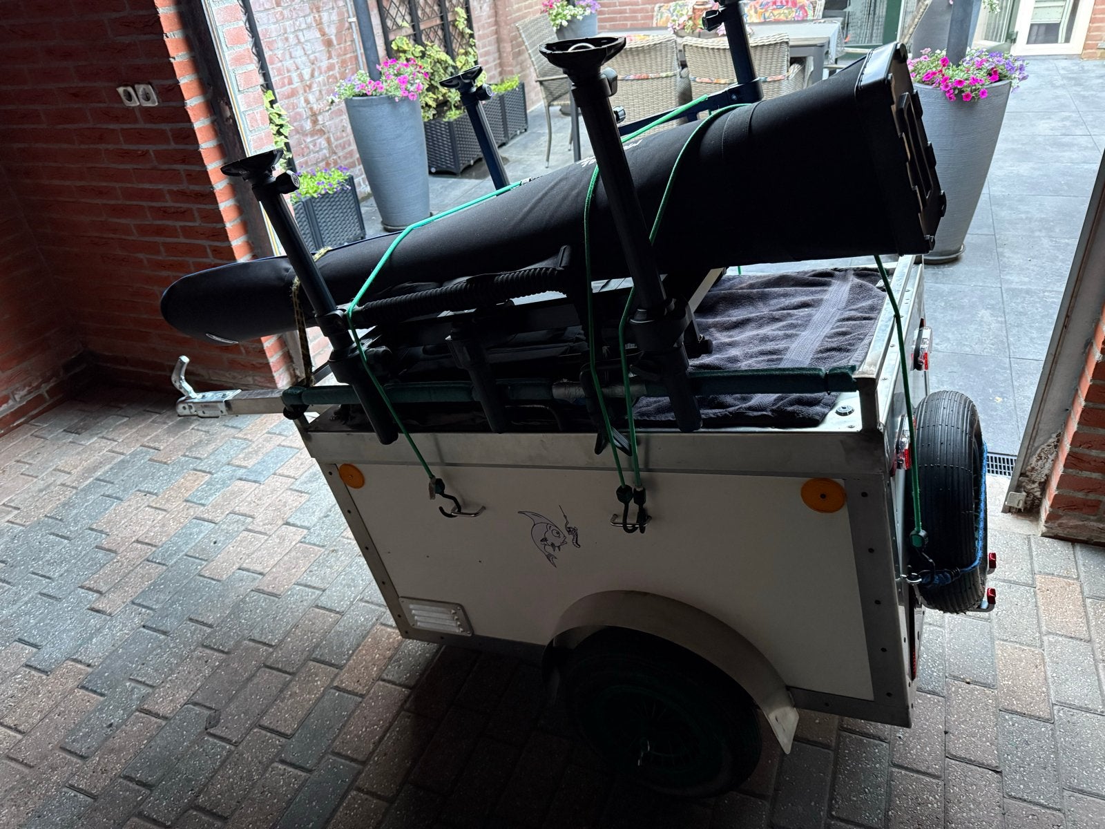 Fietskar / Aanhanger voor fiets en of scooter, Ophalen, Gebruikt, Aanhangfiets, 60 tot 80 kg