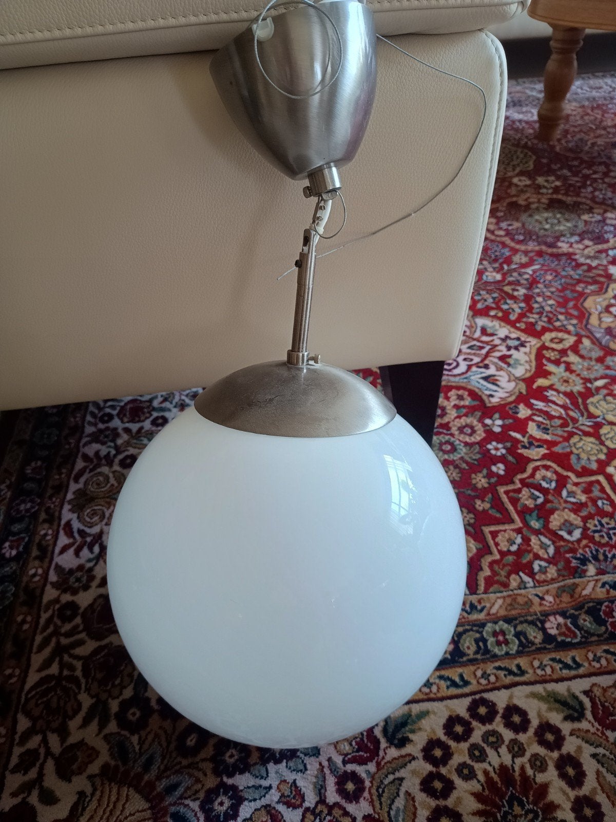 Ikea Lillholmen Bol vormige lamp 29 cm doorsnede, Ophalen, Zo goed als nieuw, Glas