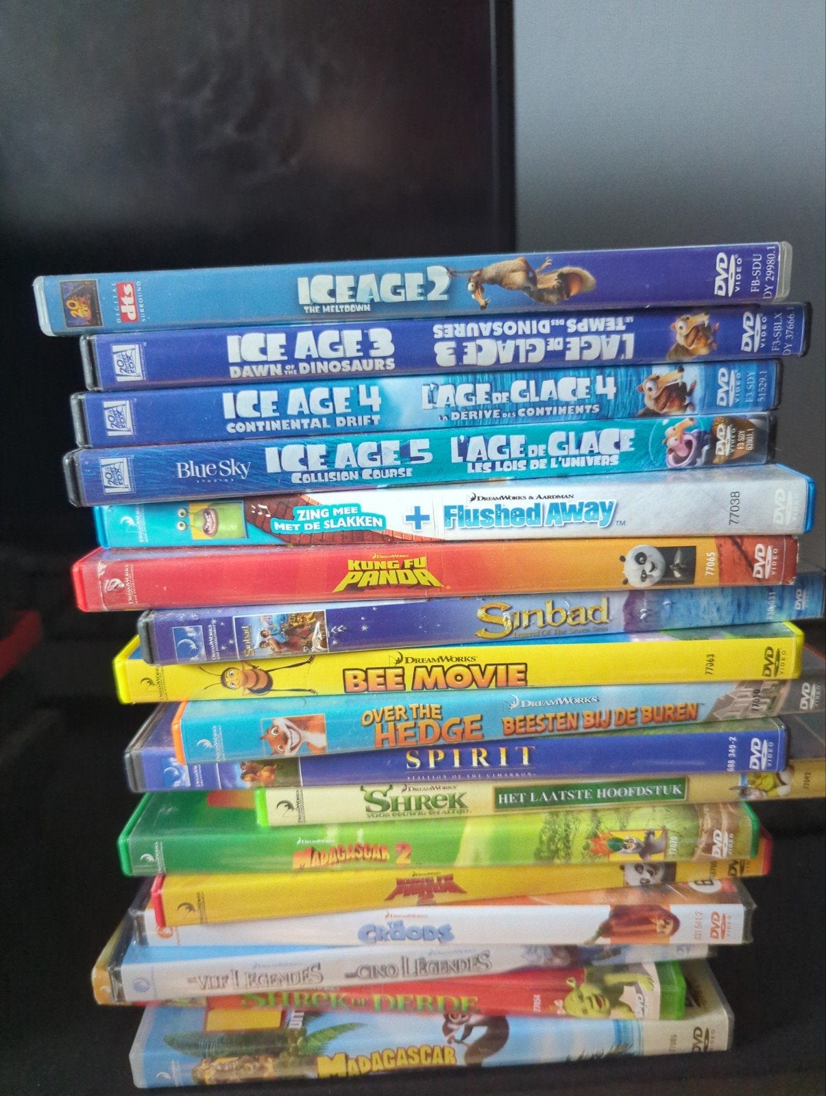 dreamworks plus ice age dvds, Alle leeftijden, Ophalen of Verzenden, Zo goed als nieuw