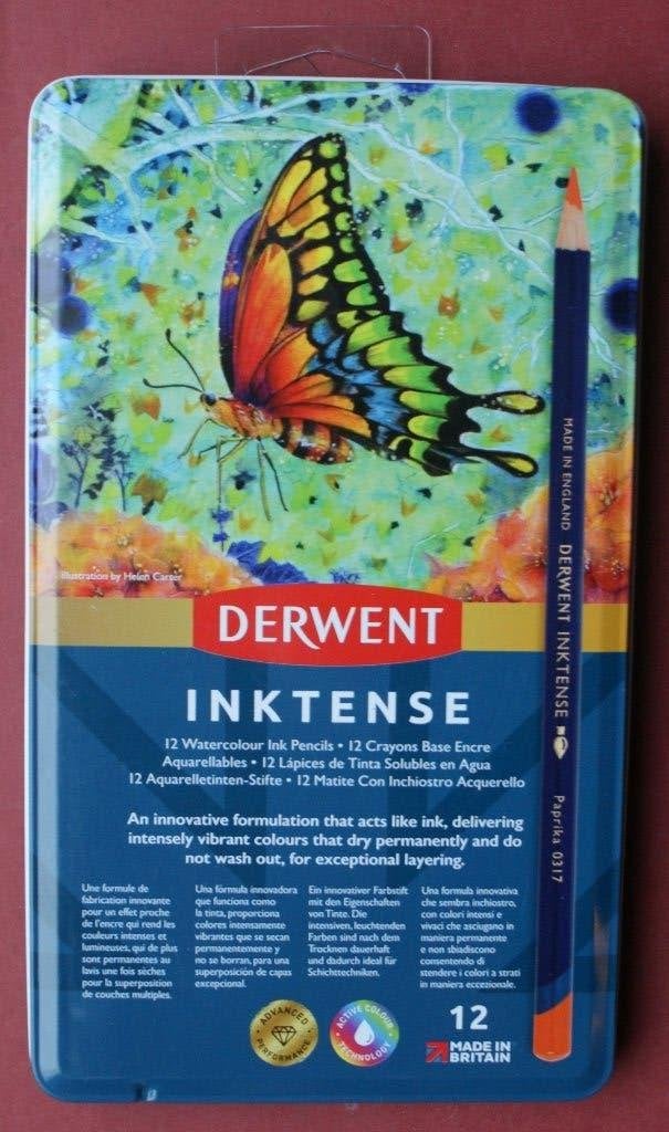 Derwent Inktense Aquarel kleurpotloden, set van 12, Hobby en Vrije tijd, Verzenden, Nieuw, Waterverf