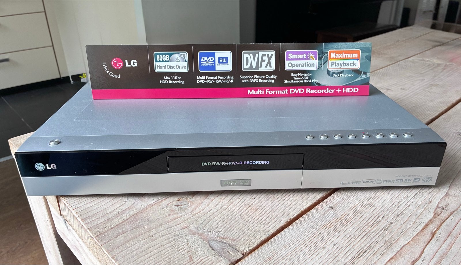 LG HDD/DVD recorder RH177 met handleiding, Audio, Tv en Foto, Dvd-spelers, Ophalen, Gebruikt, Met harddisk, Dvd-recorder