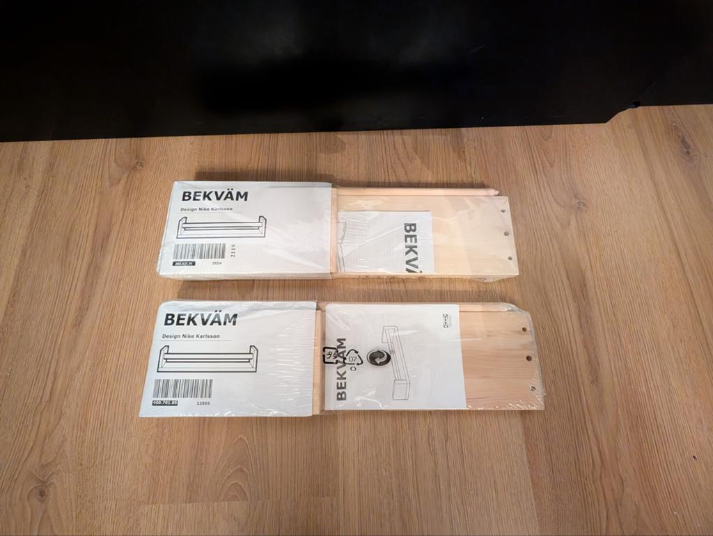 Ikea Bekväm kruidenrekje espenhout, Ophalen, Nieuw
