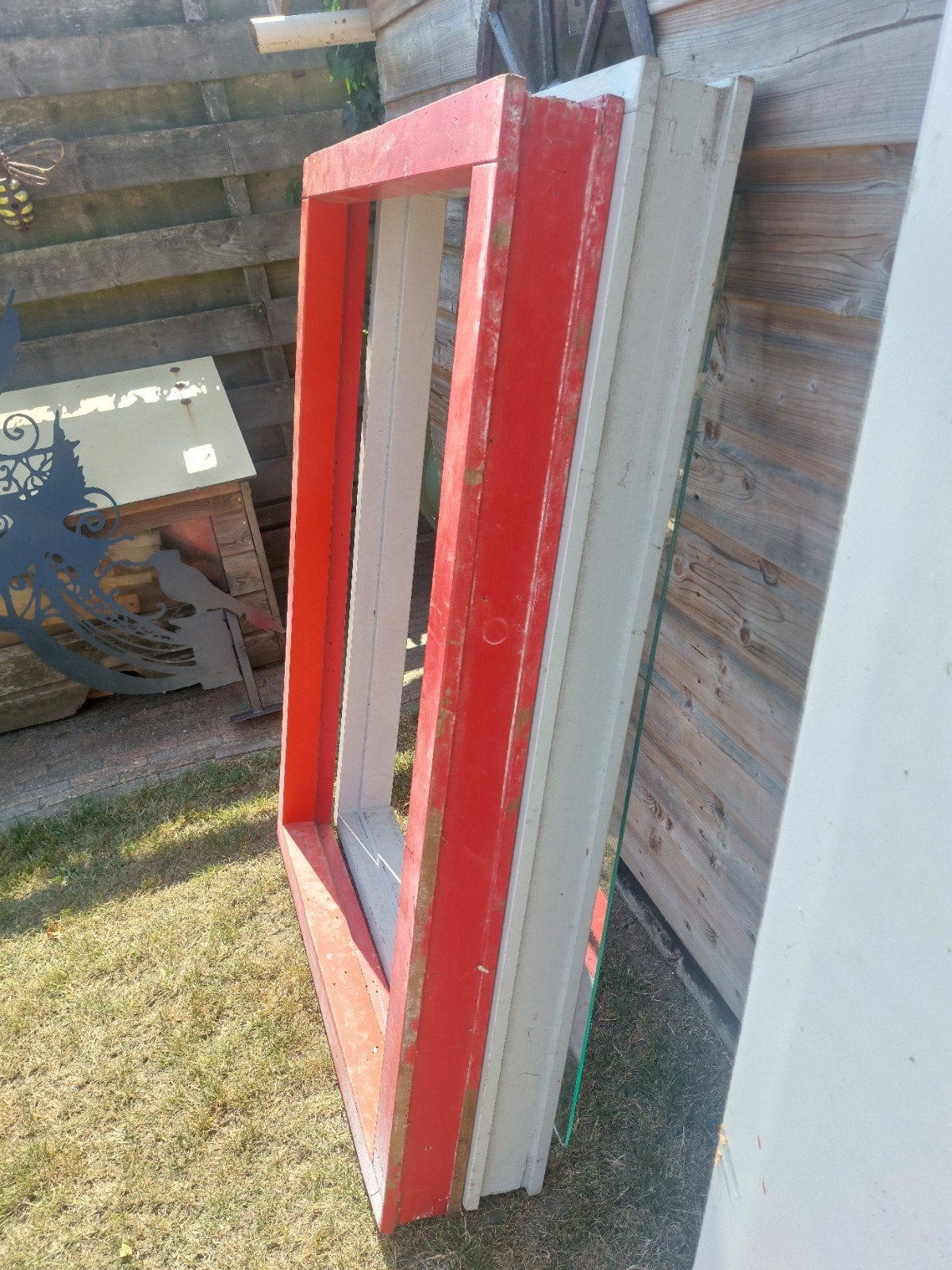 2 Nieuwe Hardhouten Kozijnen., Ophalen, Gevelraam of Ruit, Nieuw, 160 cm of meer